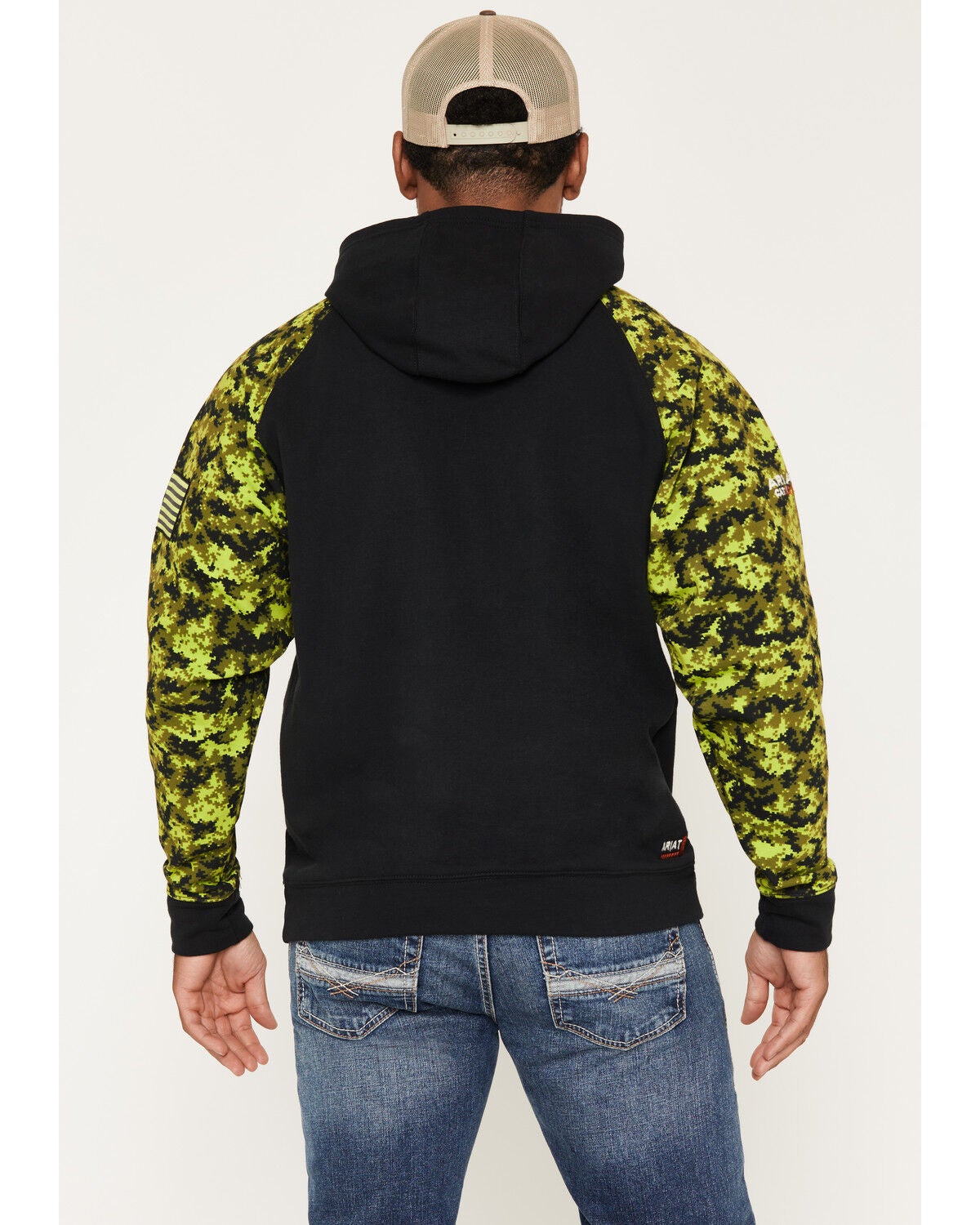 Image #4 - Ariat Men's FR DuraStretch Patriot Hoodie, Black, hi-res