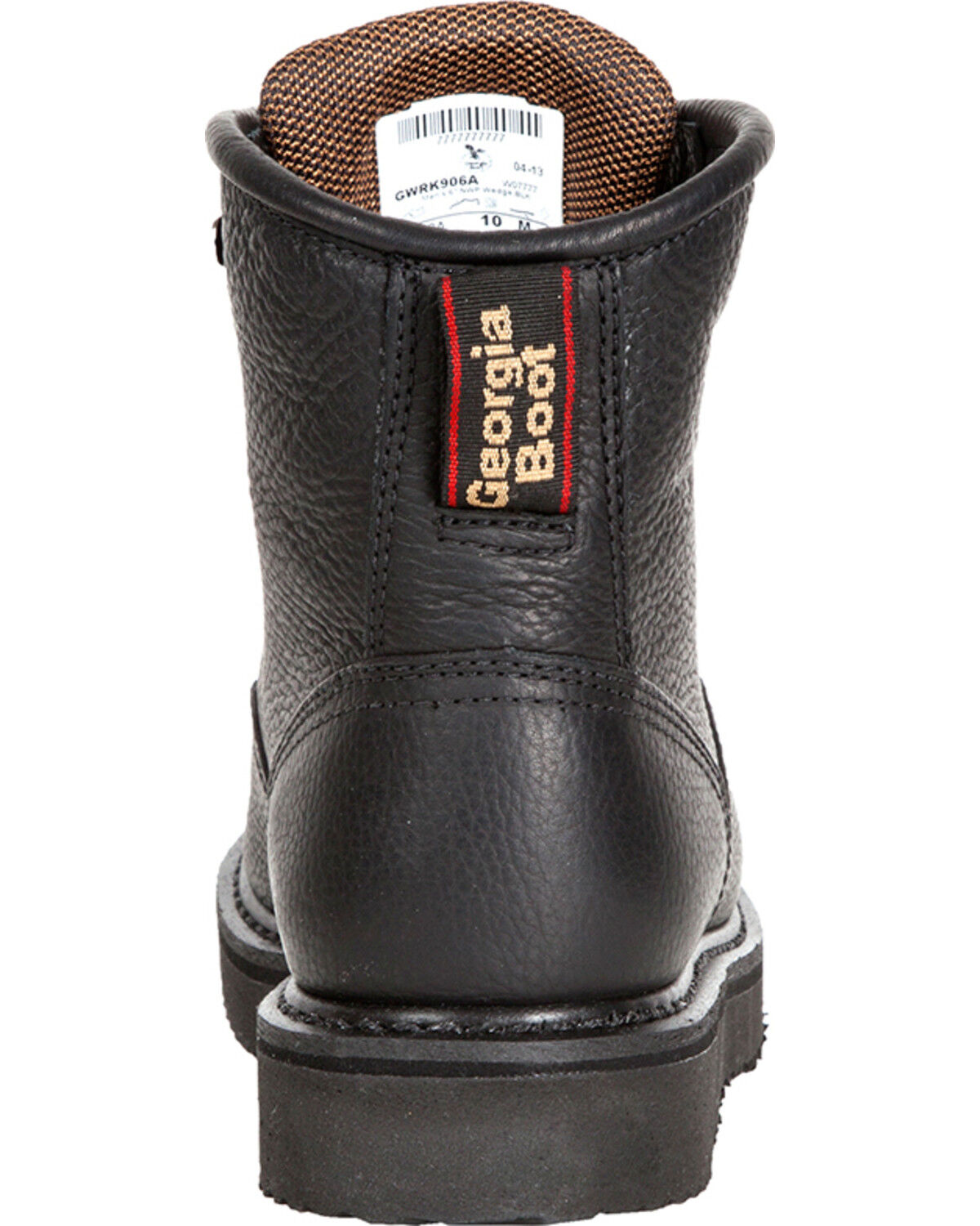 black wedge work boots