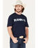 RANK 45 Men's Old Glory Logo Graphic Short Sleeve T-Shirt , Navy, hi-res