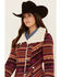 Image #2 - Powder River Outfitters Women's Southwestern Print Jacquard Sherpa-Lined Coat, Red, hi-res
