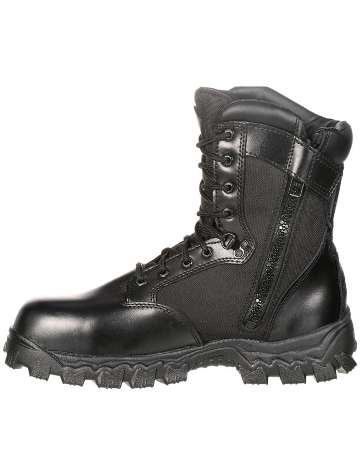Image #3 - Rocky Men's Alphaforce Waterproof Zipper Duty Boots - Composite Toe, Black, hi-res