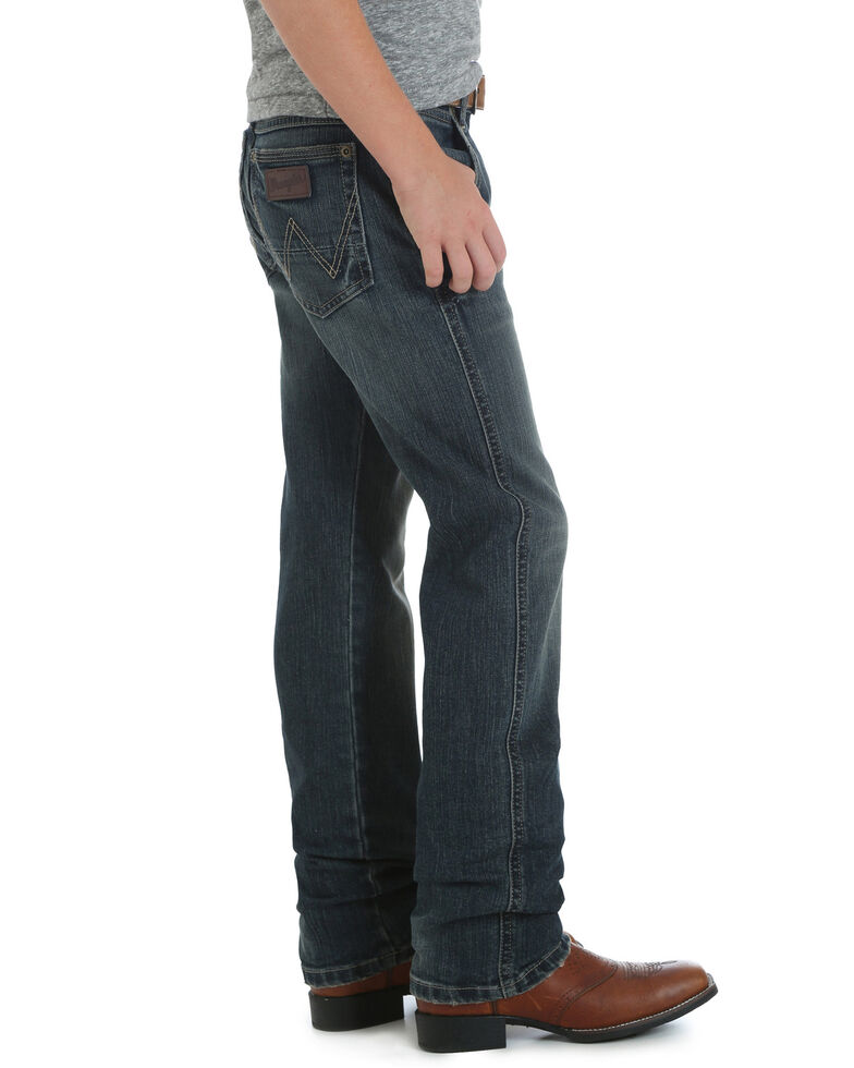 Wrangler Retro Boys' Jerome Slim Straight Jeans , Blue, hi-res