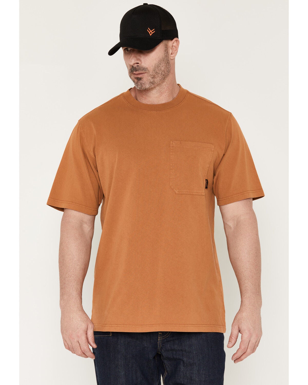 Image #1 - Hawx Men's Forge Solid Short Sleeve Work T-Shirt, Rust Copper, hi-res