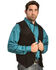 Image #1 - Liberty Wear Men's Suede Western Vest - Big, Black, hi-res