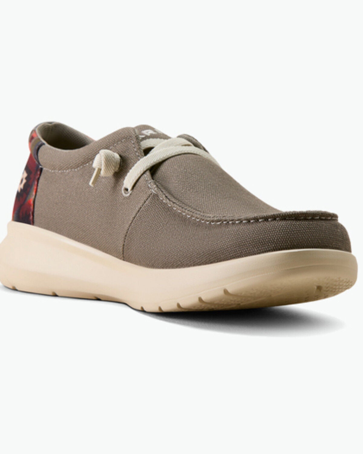 Ariat Men's Hilo Southwestern Print Casual Shoes - Moc Toe, Charcoal, hi-res