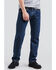 Image #2 - Levis Men's 505 Dark Stonewash Straight Fit Jeans, Indigo, hi-res