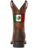 Image #3 - Ariat Boys' Boot Barn Exclusive Orguillo Mexicano II Distressed Western Boot - Broad Square Toe , Brown, hi-res