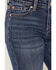 Image #2 - 7 For All Mankind Girls' Melrose Dark Wash Mini Dojo Trouser Stretch Denim Jeans, Blue, hi-res