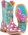 Image #1 - Tin Haul Girls' Little Miss Dotty Horse Boots - Square Toe, Pink, hi-res