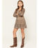 Image #1 - Sugar California Leopard Print Long Sleeve Dress, Leopard, hi-res