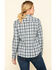 Image #2 - Dovetail Workwear Women's Plaid Print Long Sleeve Button Down Givens Work Shirt, Indigo, hi-res
