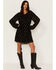 Image #1 - Idyllwind Women's Jolly Metallic Clip Dot Mini Dress, Black, hi-res