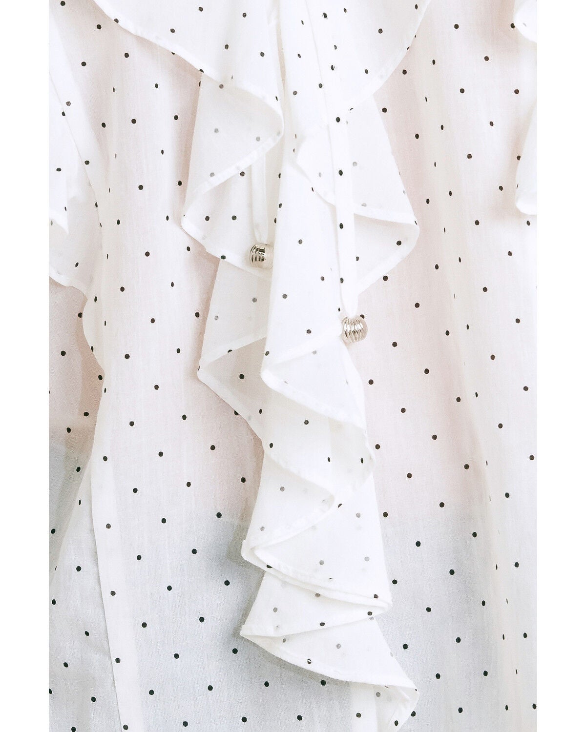 Image #6 - Flying Tomato Women's Made of Dreams Polka Dot Woven Top, White, hi-res