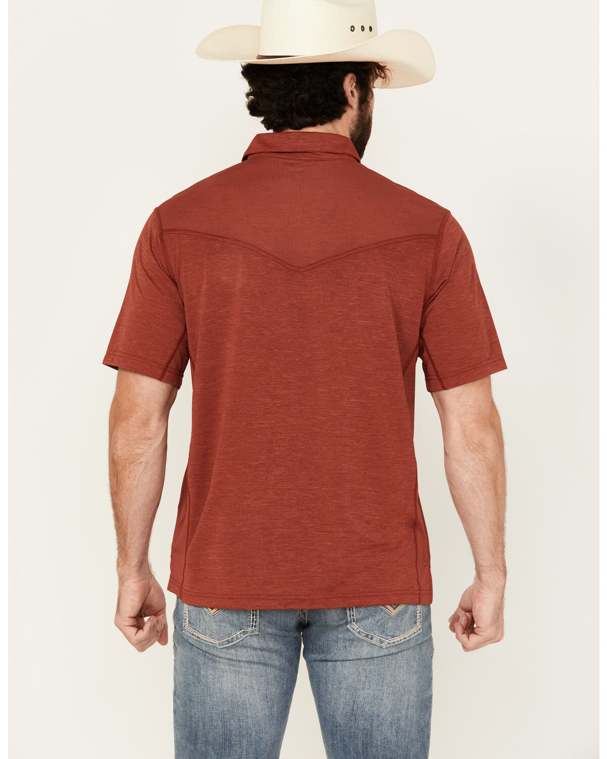 Image #4 - Wrangler Men's Solid Short Sleeve Performance Polo, Red, hi-res