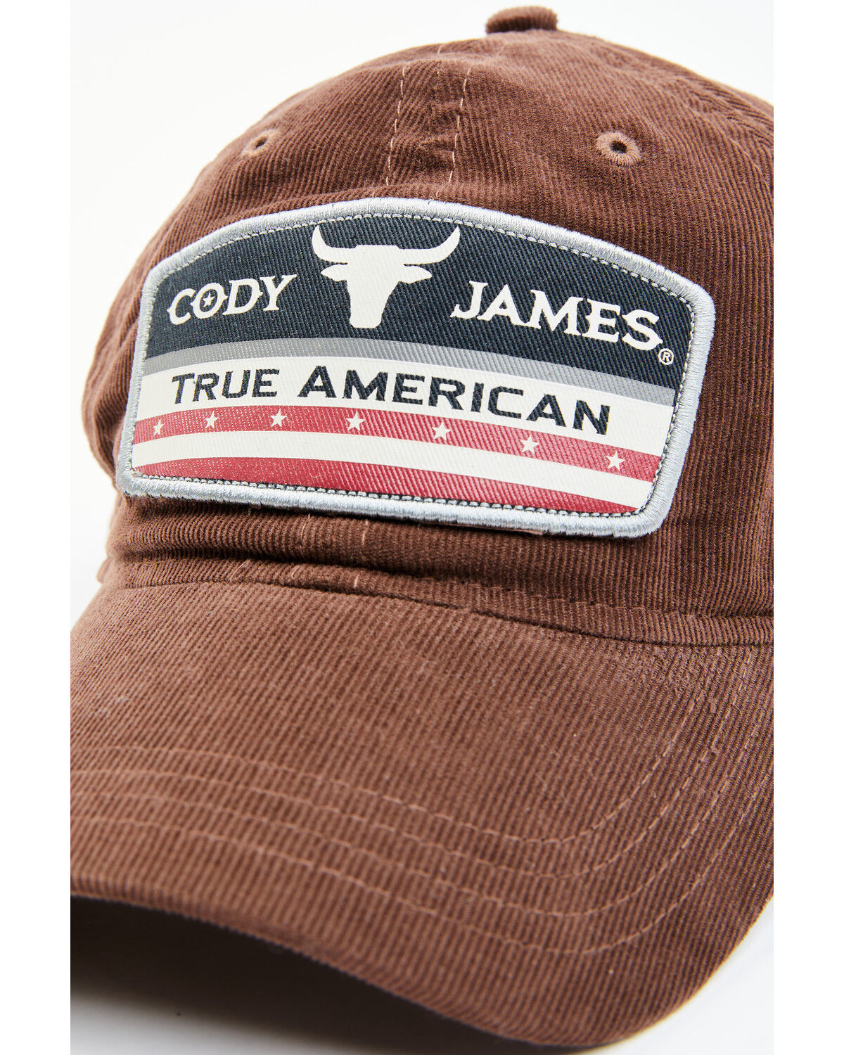 Image #2 - Cody James Men's Corduroy True American Logo Patch Ball Cap, Brown, hi-res