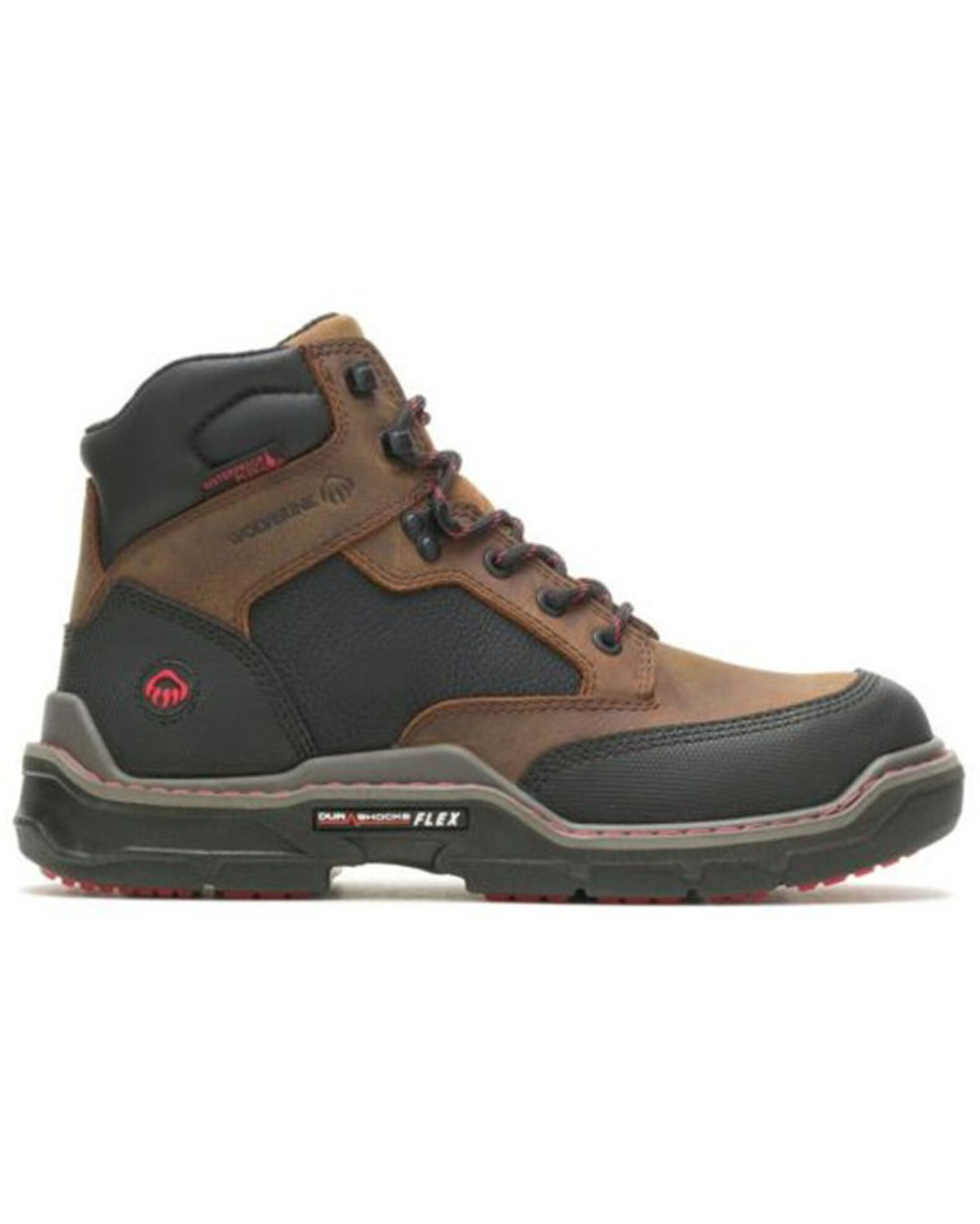Image #2 - Wolverine Men's Raider DuraShocks® 6" Waterproof Work Boots - Composite Toe, Brown, hi-res