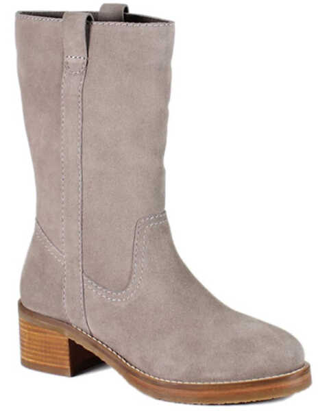 Diba True Women's Crush It Suede Boots - Round Toe , Taupe, hi-res