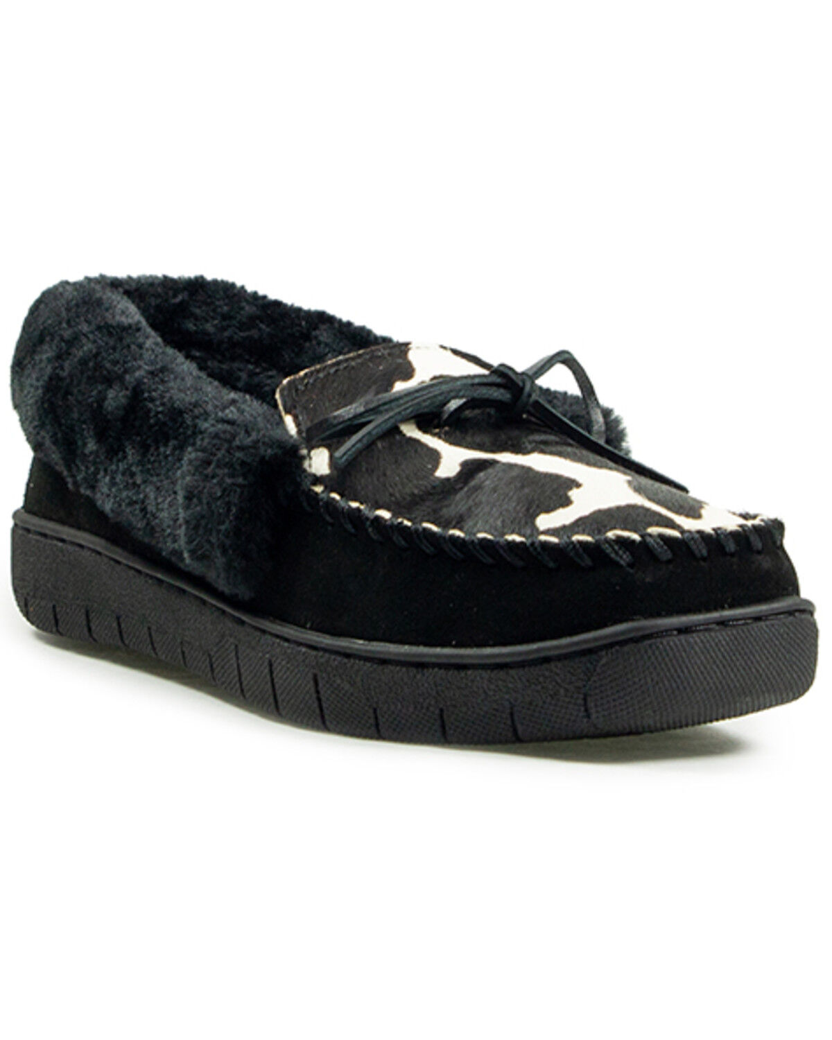 Image #1 - Ariat Women's Ivy Moccasin Slippers, Black, hi-res