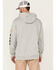 Image #4 - Hawx Men's Primo Logo Graphic Fleece Hooded Work Sweatshirt, Light Grey, hi-res