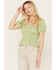 Image #1 - Sadie & Sage Women's California Girl Smocked Top, Sage, hi-res