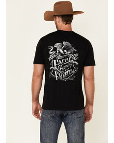 Cody James Men's Worth Fighting For Eagle Revolver Graphic Short Sleeve T-Shirt , Black, hi-res