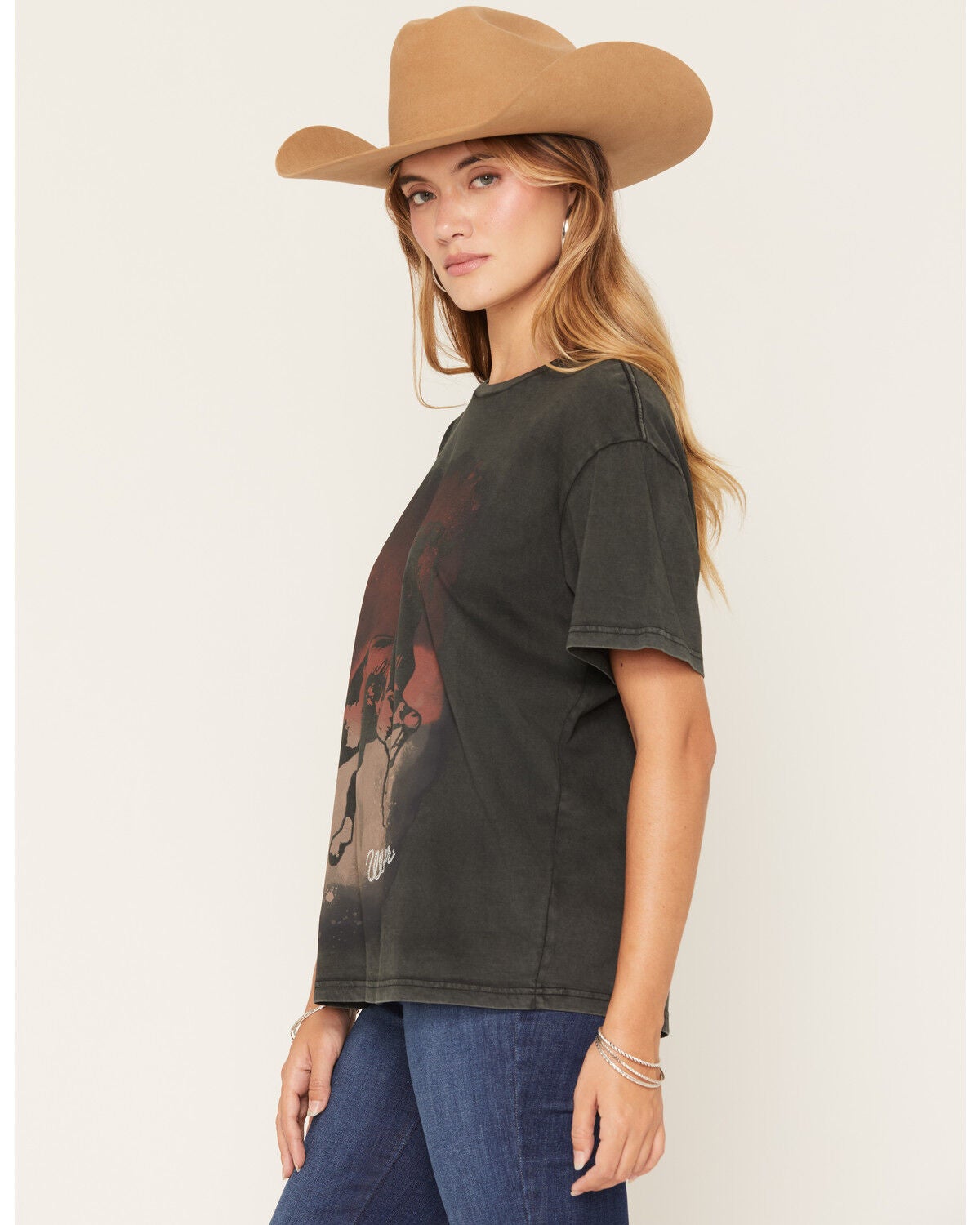 Image #2 - Wrangler Women's Horse Short Sleeve Graphic T-Shirt, Black, hi-res