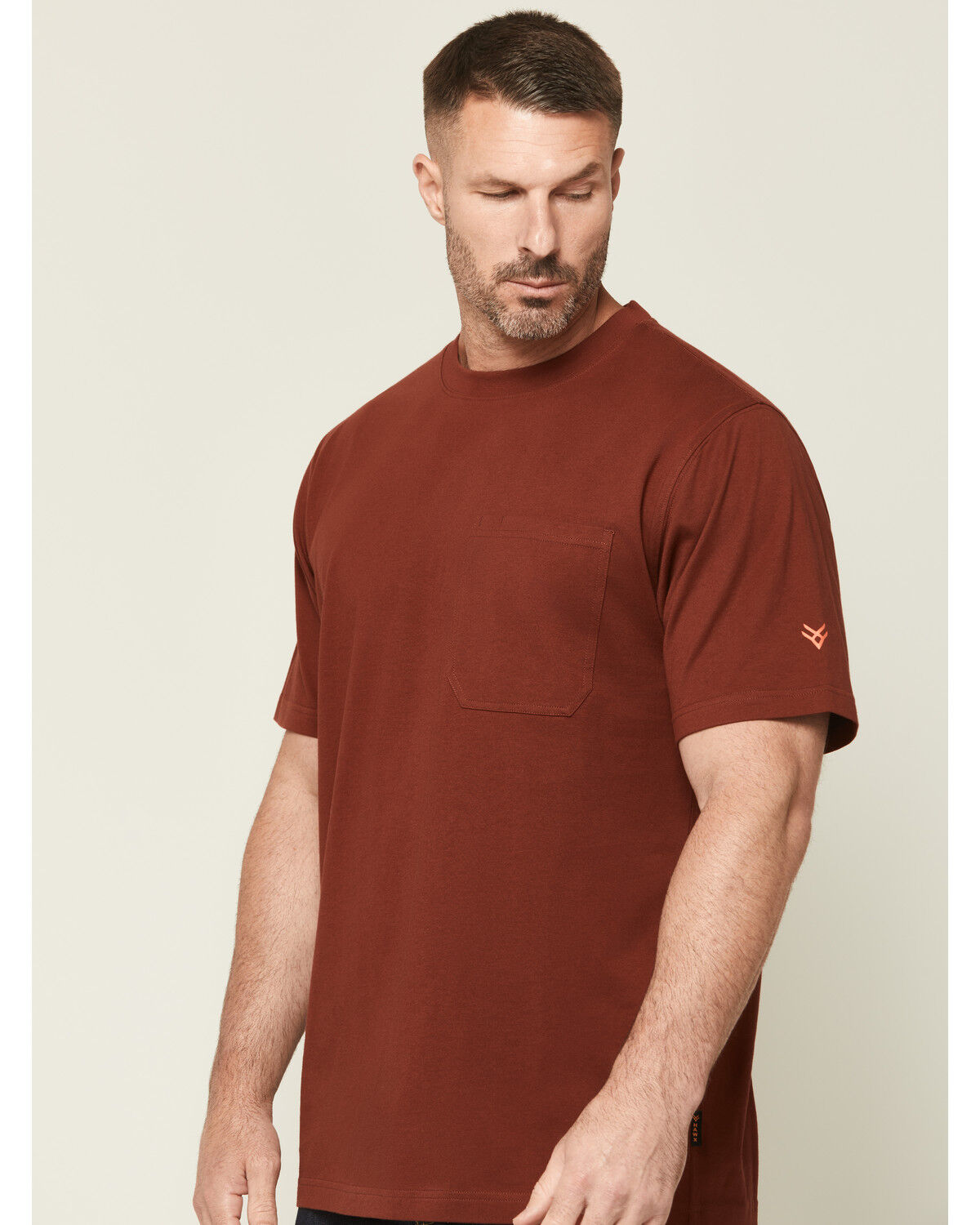 Image #3 - Hawx Men's Solid Silhouette Short Sleeve Graphic Work T-Shirt, Wine, hi-res