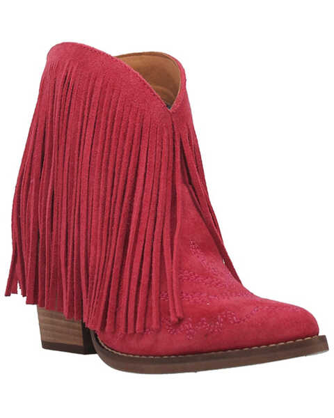 Image #1 - Dingo Women's Tangles Fringe Western Fashion Booties - Pointed Toe , , hi-res