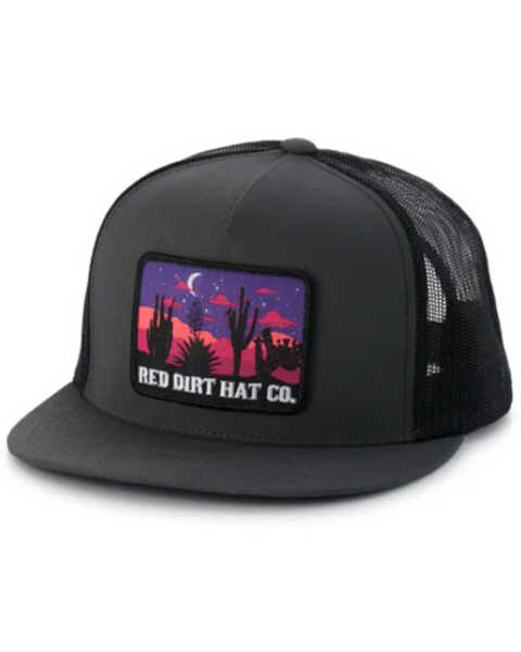 Red Dirt Hat Men's Night Fall Logo Patch Ball Cap , Charcoal, hi-res
