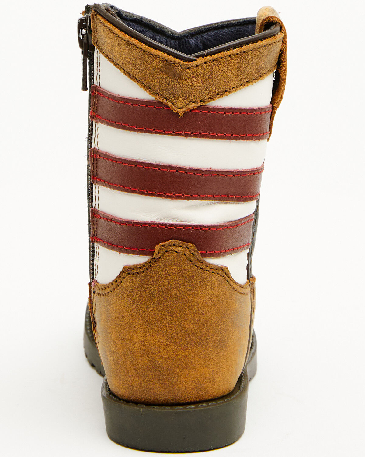Image #5 - Smoky Mountain Toddler Stars and Stripes Western Boots - Square Toe, Distressed Brown, hi-res