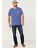 Image #2 - Flag & Anthem Men's Long Ridge Whiskey Burnout Graphic T-Shirt , Medium Blue, hi-res