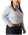 Image #1 - Ariat Women's Team Kirby Embroidered Long Sleeve Button-Down Stretch Western Shirt - Plus, Light Blue, hi-res