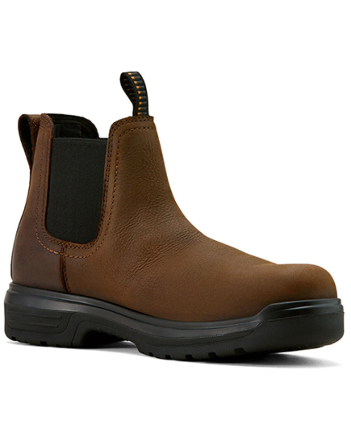 Image #1 - Ariat Men's Turbo Chelsea CSA Waterproof Work Boots - Carbon Toe, Brown, hi-res