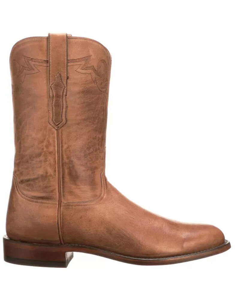Lucchese Men's Tan Sunset Roper Western Boots - Round Toe, Tan, hi-res