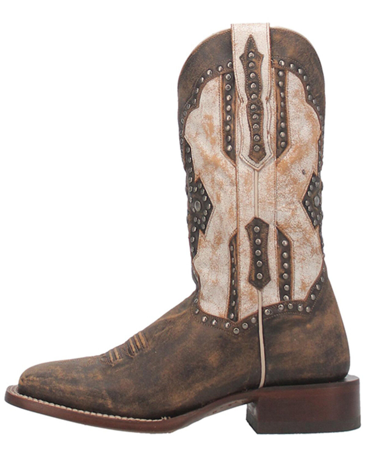 Image #3 - Dan Post Women's Darby Western Boots - Broad Square Toe, Brown, hi-res