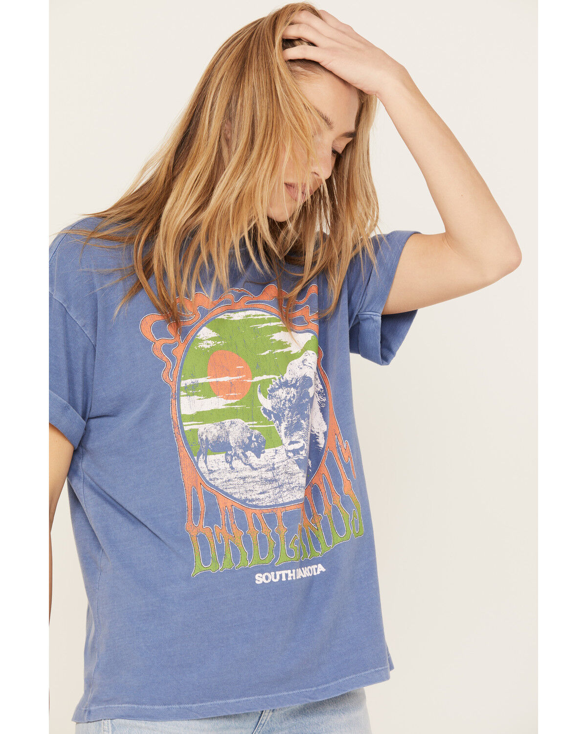 Image #2 - Girl Dangerous Women's Badlands Buffalo Boyfriend Graphic Tee, , hi-res