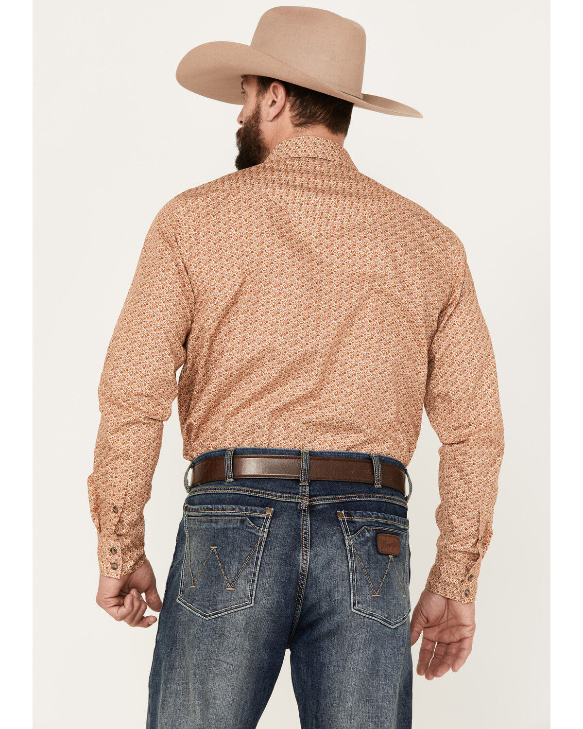 Image #4 - Cody James Men's Dixie Floral Print Long Sleeve Western Pearl Snap Shirt, Oatmeal, hi-res