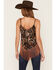 Image #4 - Shyanne Women's Stevie Burnout Paisley Print Fringe Tank Top, Black, hi-res