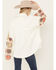 Image #4 - POL Women's Crochet Sleeve Long Sleeve Button-Down Shacket, Ivory, hi-res