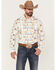 Image #1 - Dale Brisby Men's All-Over Scenic Print Long Sleeve Snap Western Shirt, Teal, hi-res