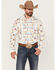 Image #1 - Dale Brisby Men's All-Over Scenic Print Long Sleeve Snap Western Shirt , Teal, hi-res