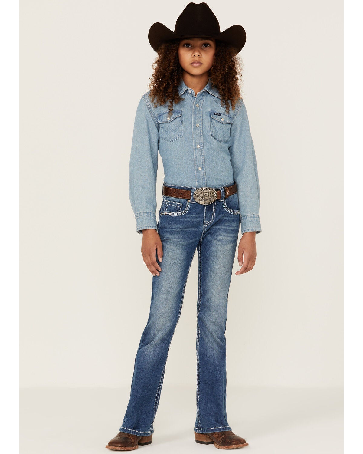 Shyanne Girls' Diamond Embroidered 