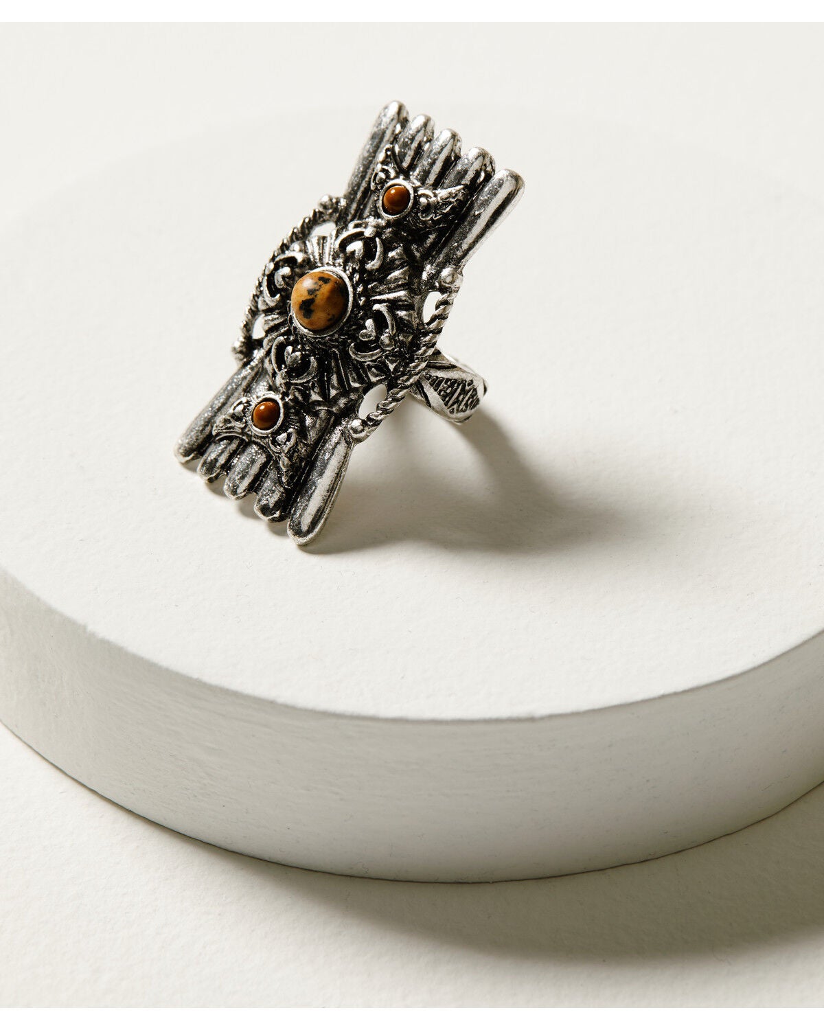 Shyanne Women's Monument Valley Silver Medallion Statement Ring, Silver, hi-res