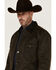 Image #2 - Cody James Men's Road Dust Washed Oil Skin Long Jacket - Tall, Brown, hi-res