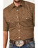 Image #3 - Roper Men's Classic Floral Print Short Sleeve Pearl Snap Western Shirt , Brown, hi-res