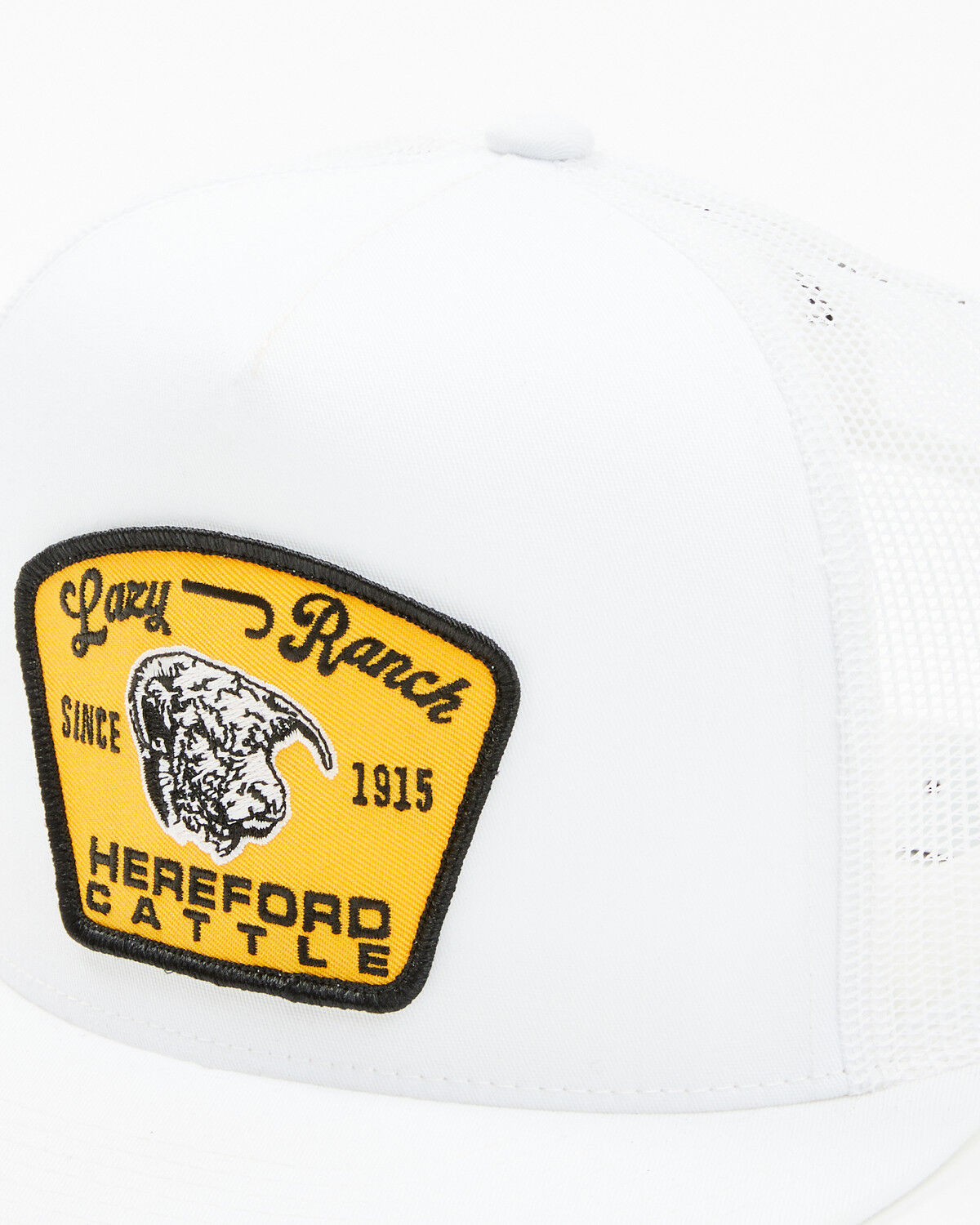 Image #1 - Lazy J Ranch Wear Men's Boot Barn Exclusive Hotshot Logo Ball Cap, White, hi-res