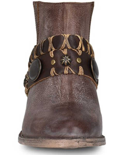 Image #3 - Corral Women's Harness Fashion Booties - Round Toe, Dark Brown, hi-res