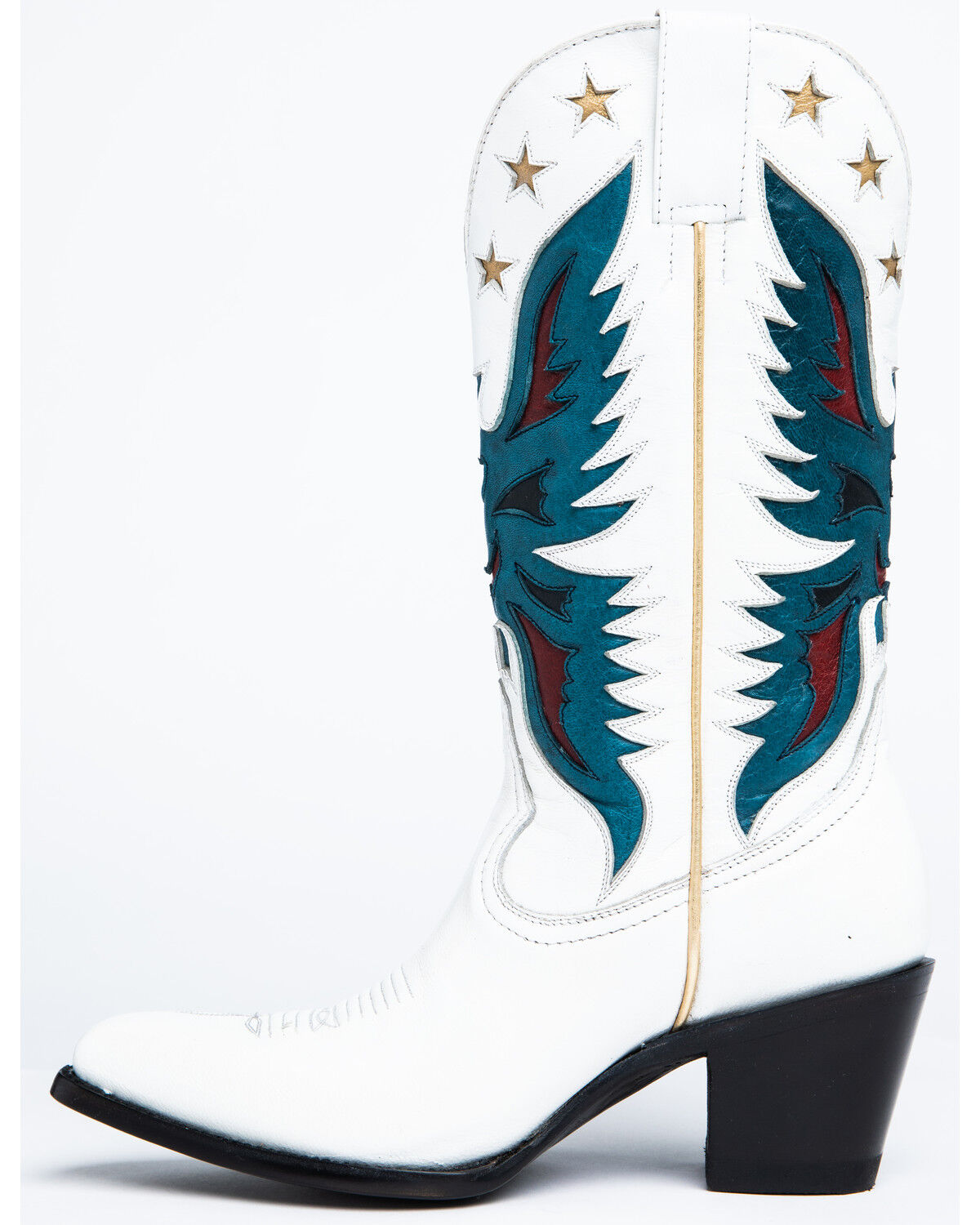 Image #3 - Idyllwind Women's Viceroy Western Boots - Round Toe, White, hi-res