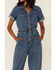 Image #2 - Show Me Your Mumu Women's Denim Cannon Jumpsuit, Blue, hi-res