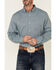 Cody James Core Men's Walnut Dobby Small Plaid Long Sleeve Button-Down Western Shirt , Blue, hi-res